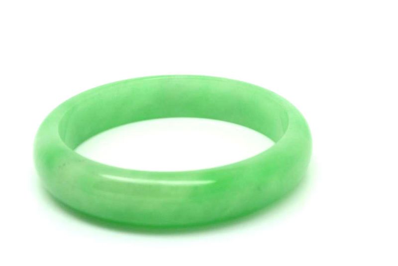 Jade-Armband Klasse A Apfelgrün 6cm 4