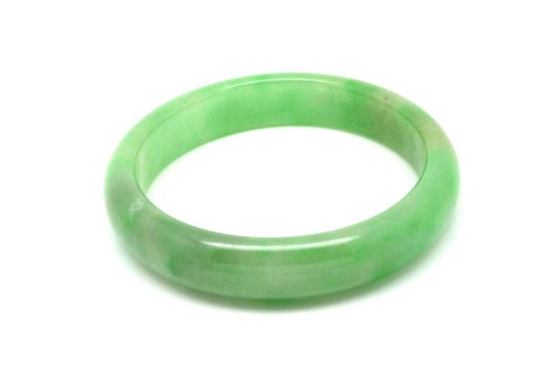 Jade-Armband Klasse A Grün Transparent 6cm 2