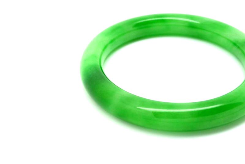 Jade-Armband Klasse A Kaiser grün 6cm 3