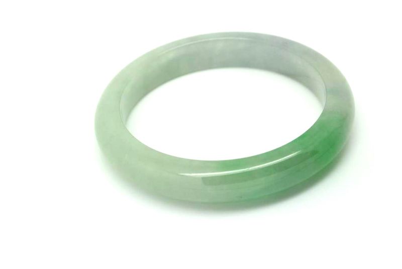 Jade-Armband Klasse AWeiß und grün 6 15cm 2