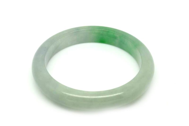 Jade-Armband Klasse AWeiß und grün 6 15cm 4