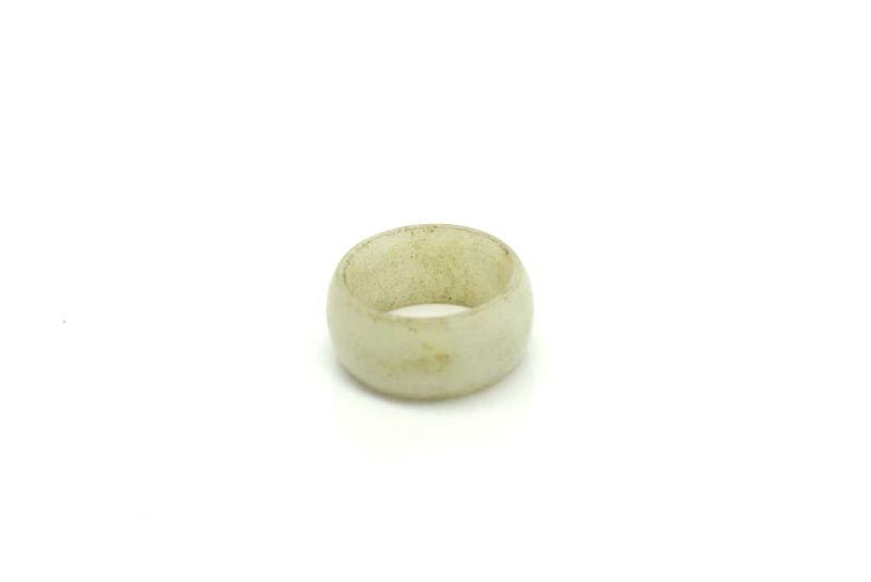 Jade Ring Weißer Größe 19,5 3