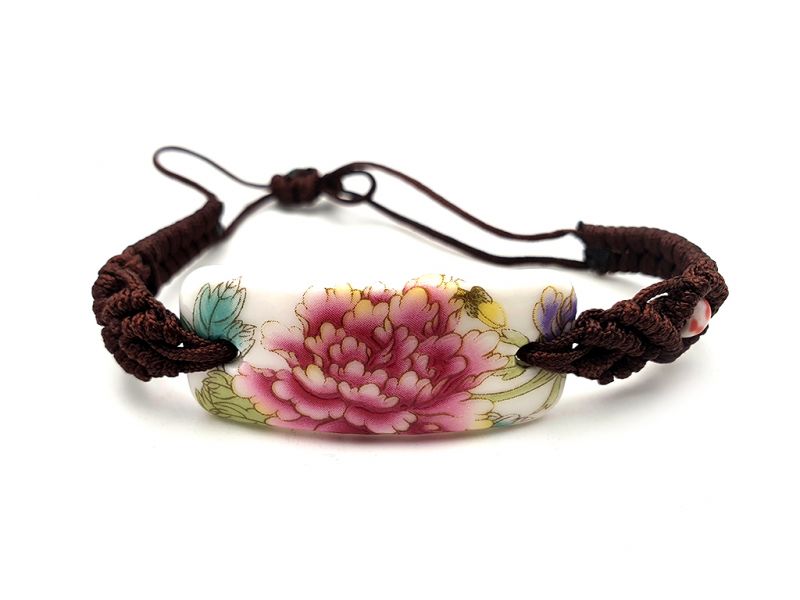 Keramik Schmuck - Blumen von China Kollektion - Armband - Pfingstrose 3