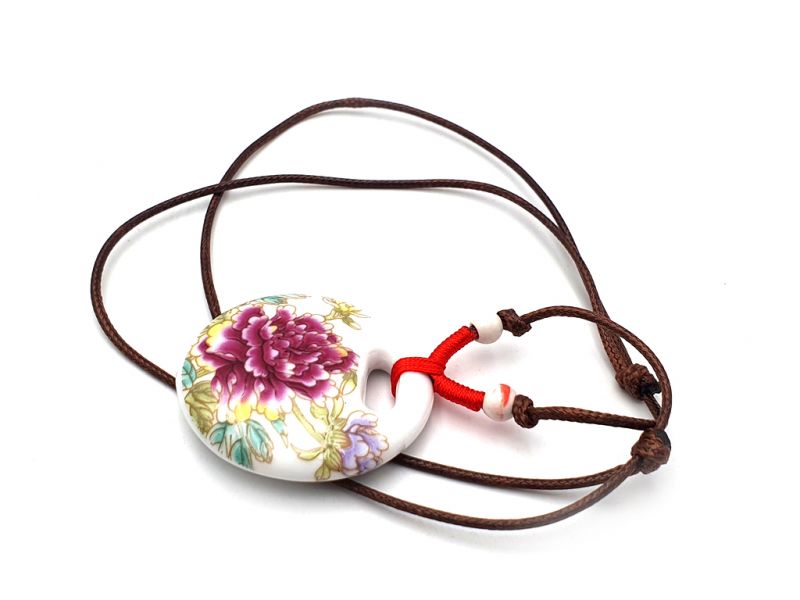 Keramik Schmuck - Blumen von China Kollektion - Halskette - Pfingstrosenblume 4