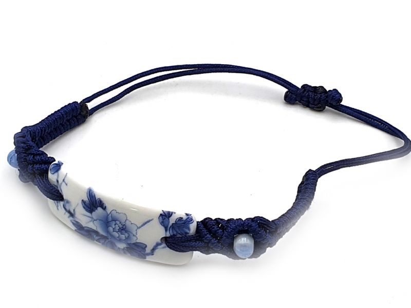 Keramik Schmuck Weiß und Blau Kollektion - Armband - Blumen 3