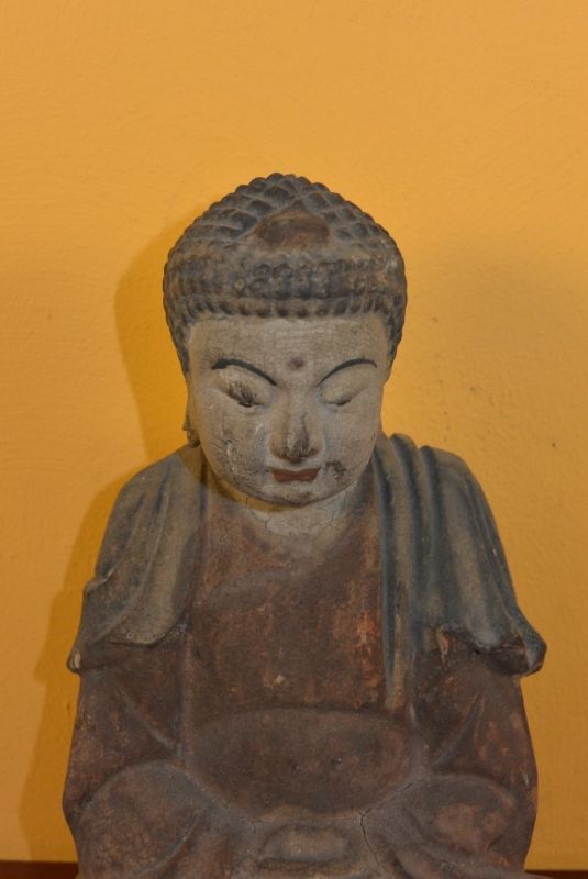 Kleine Holzstatuetten Buddha Statuette 2