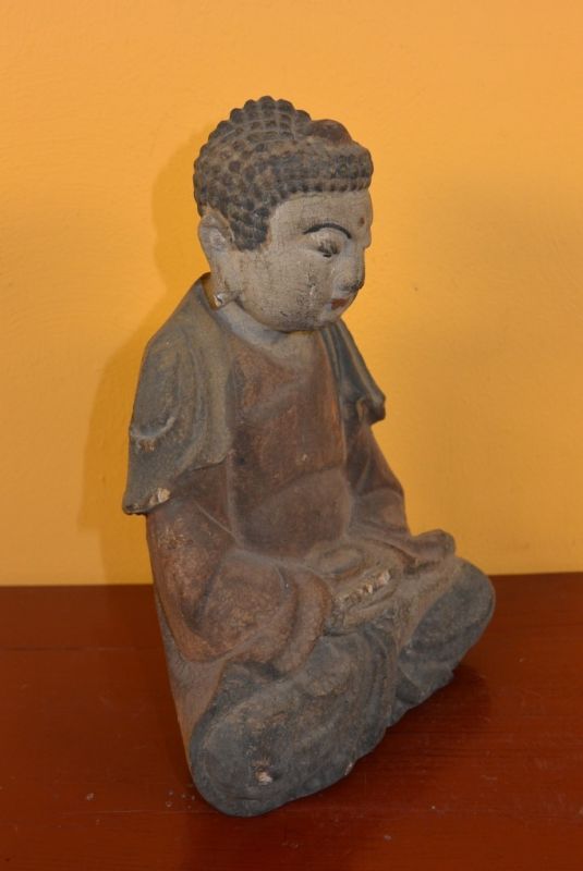 Kleine Holzstatuetten Buddha Statuette 3