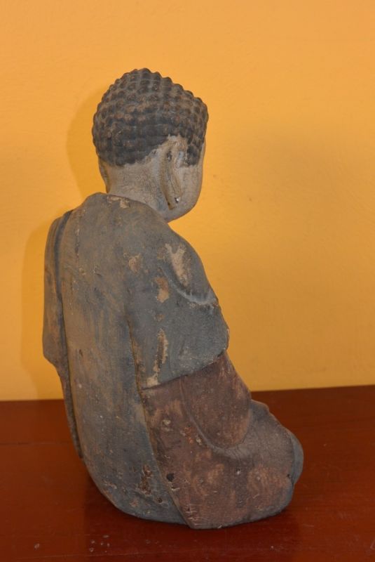 Kleine Holzstatuetten Buddha Statuette 4