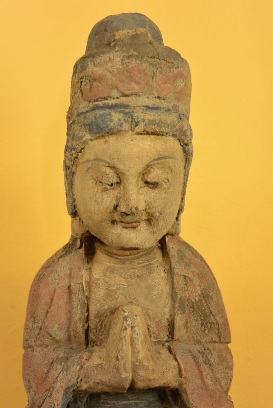 Kleine Holzstatuetten Göttin GuanYin 2