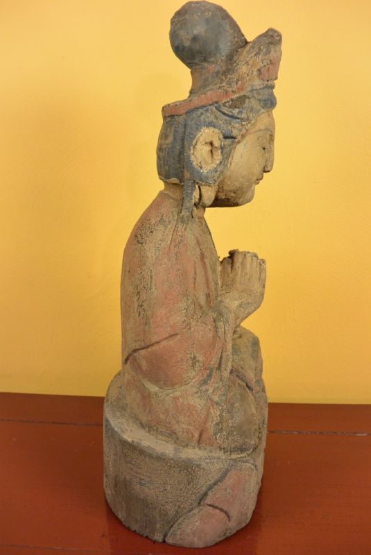 Kleine Holzstatuetten Göttin GuanYin 4