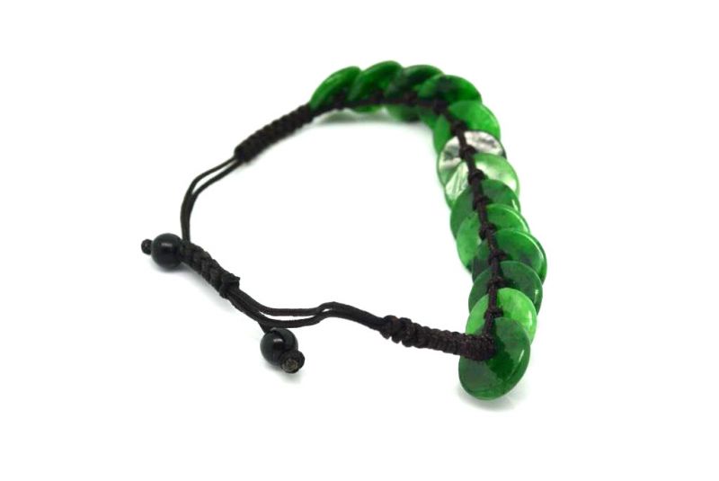 Kleine Jade Armband Grün Bi Scheiben 5