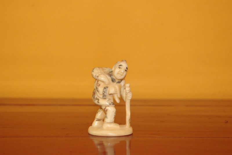 Knochen Netsuke chinesische Büffel 2