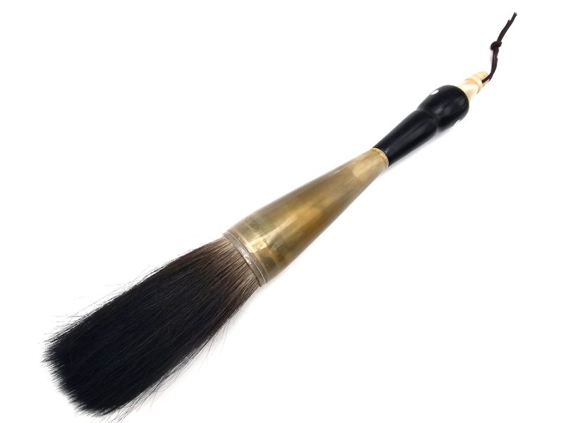 Large Chinese buffalo horn brush - Weasel hair 1