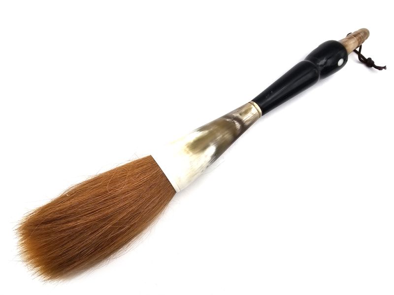 Large Chinese buffalo horn brush - Wolf hair 1