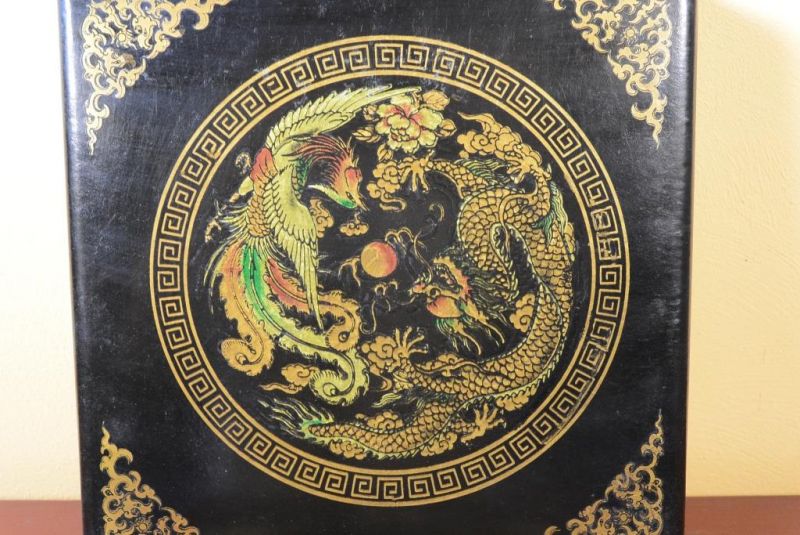 Large Feng Shui Compass - Black Dragon and Phoenix 2