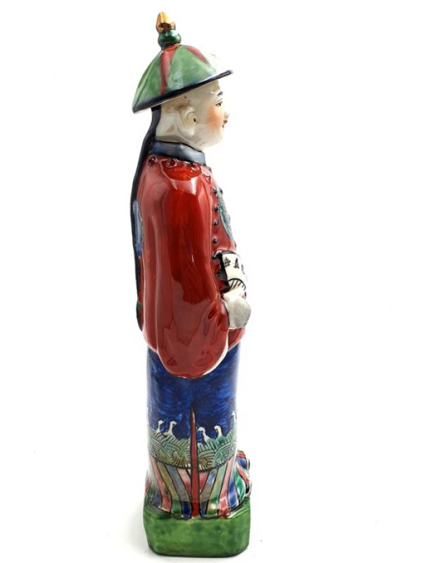 Mandarin-Chinesisch polychrome Statue Stehen 3