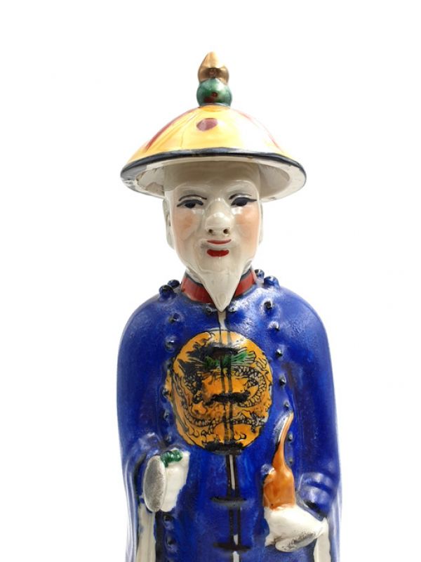 Mandarin-Chinesisch polychrome Statue Stehen 2