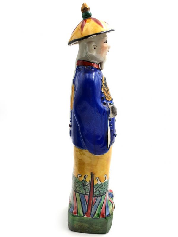 Mandarin-Chinesisch polychrome Statue Stehen 3