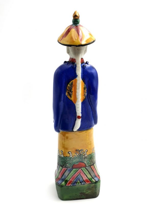 Mandarin-Chinesisch polychrome Statue Stehen 4