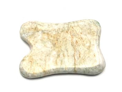 Médecine traditionnelle chinoise - Gua Sha concave en Jade - Vert clair - Catégorie A