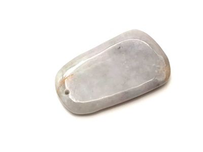 Mini Gua Sha in echter Jade - Weiß und grün