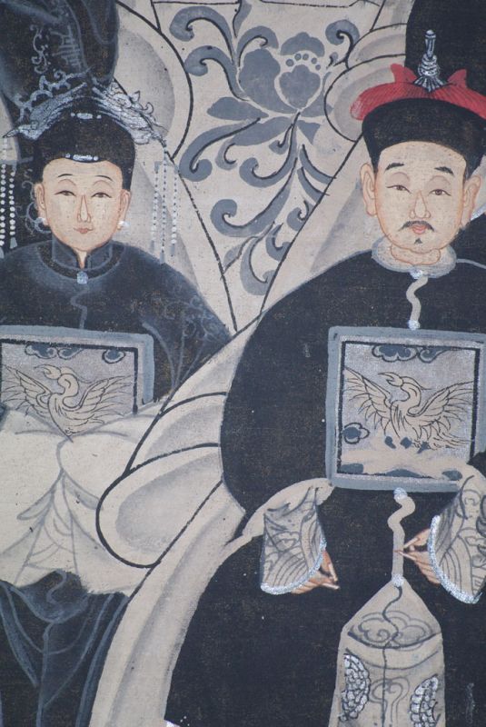 Moderne Chinesische Ahnenbilder Qing-Dynastie 6 Personen 4