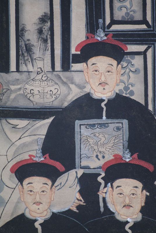 Moderne Chinesische Ahnenbilder Qing-Dynastie 6 Personen 4