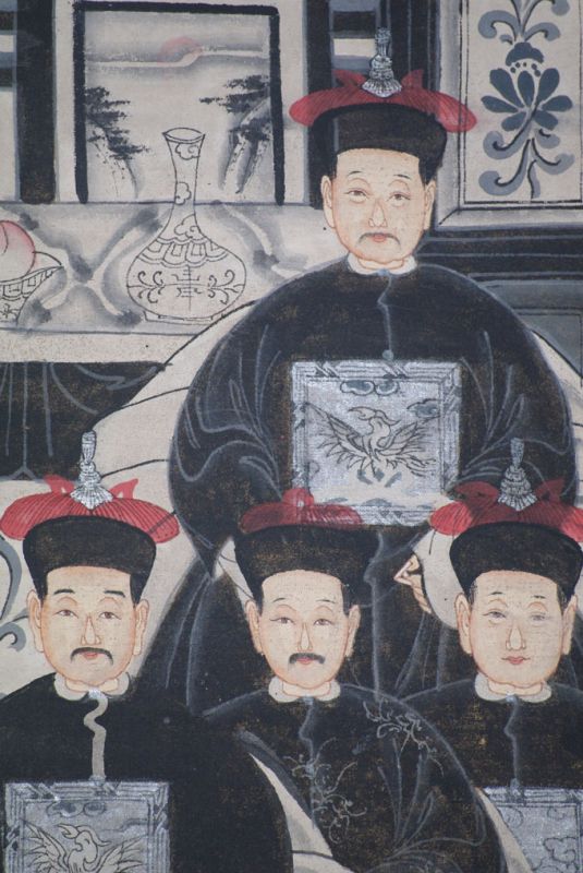 Moderne Chinesische Ahnenbilder Qing-Dynastie 8 Personen 4