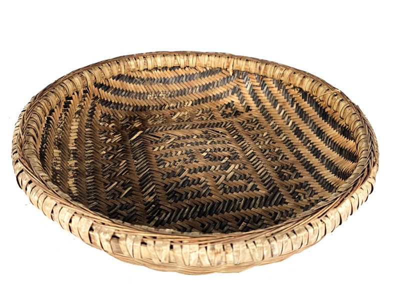 Old Chinese braided tray - Tray weaving 1