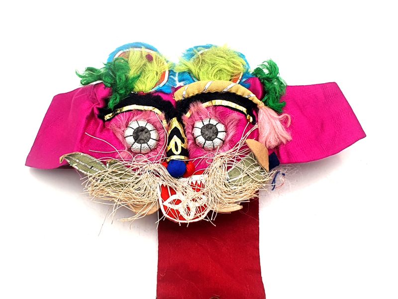 Old Ethnic Baby Headdress - Tiger head - Pink 1