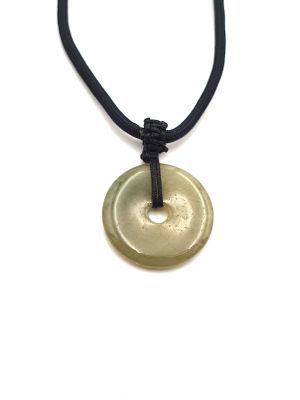 Pendentif Disque Bi en Jade Petit disque - vert translucide Pendentif Disque Bi en Jade Petit disque - vert translucide