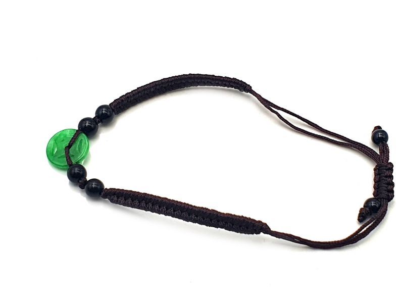 Pequeña Pulsera de Jade disco verde 3