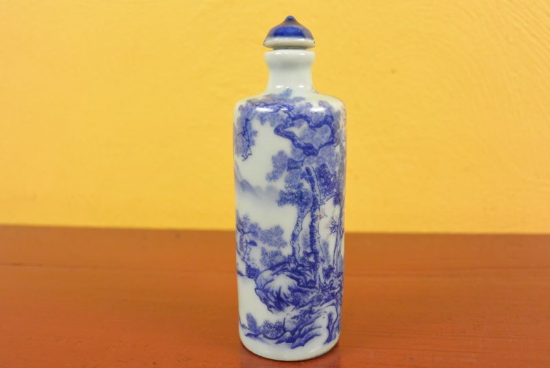 Porzellan Schnupftabakflasche Chinesisch Wald 4 4