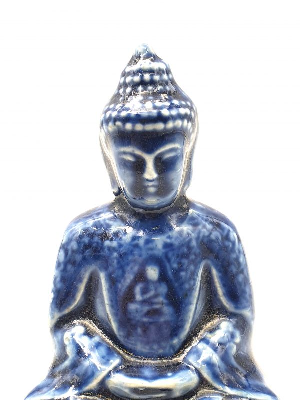 Porzellan Statuen aus China Buddha - Blau 3