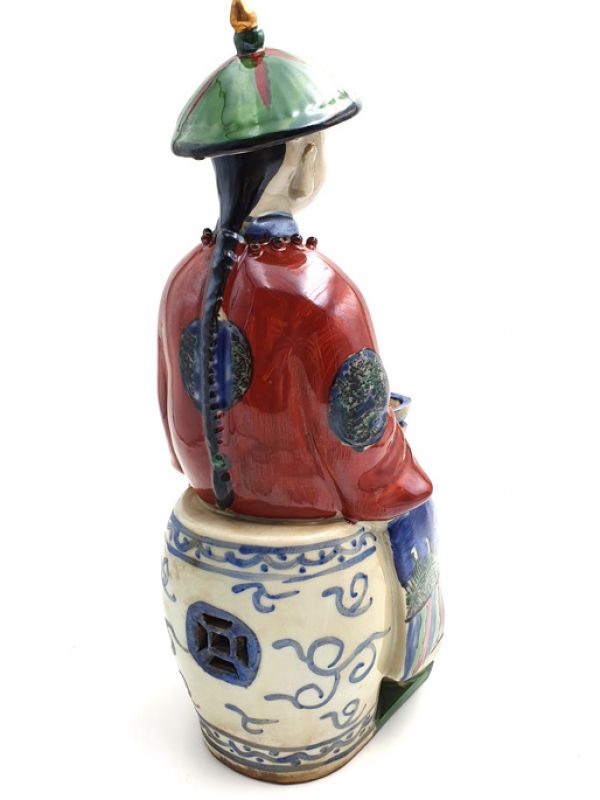 Mandarin-Chinesisch polychrome Statue Sitzenden 4