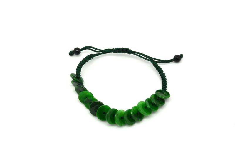 Pulseras Pequeñas Jade Bi disco verde 5