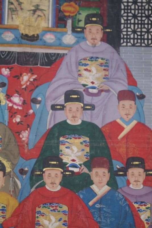 Qing Dynastie Grosse Chinesische Ahnenbilder 12 Personen 3