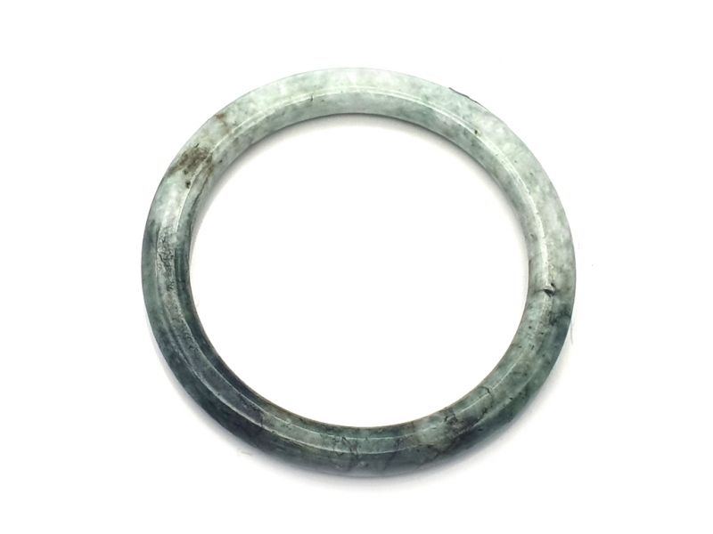 Real Jade Bangle - Jade Bracelet - online Jade shop -5.90 cm - Gradient of greens 1