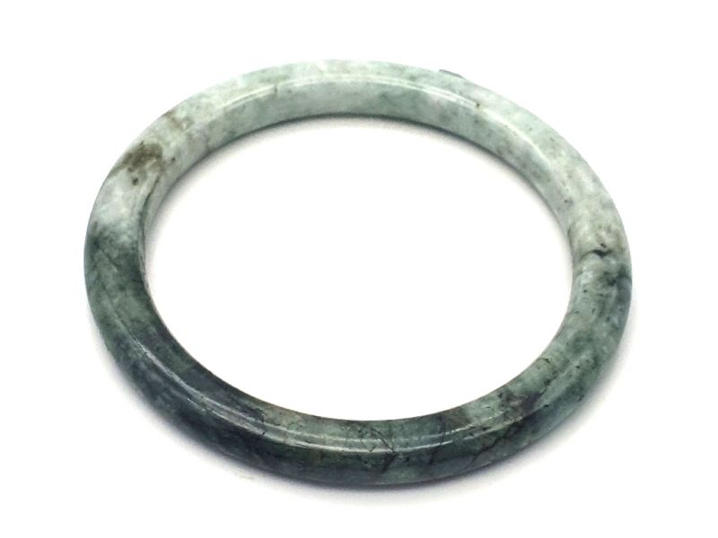 Real Jade Bangle - Jade Bracelet - online Jade shop -5.90 cm - Gradient of greens 2