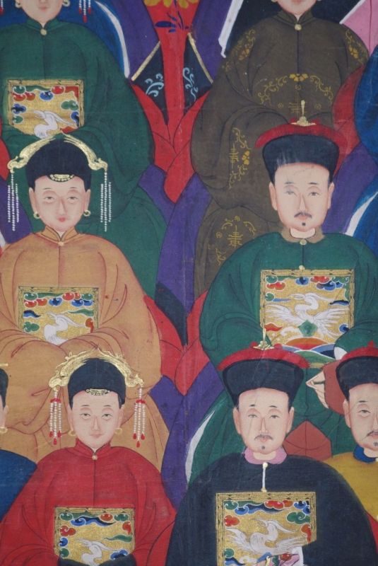 Sehr Grosse Chinesische Ahnenbilder 24 Personen 4