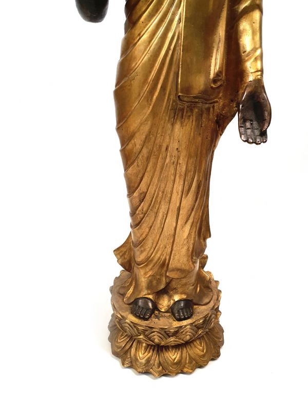 Sehr Länge chinesischen Buddha-Statue aus Bronze 3