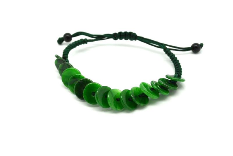 Small Jade Bracelet Green Bi Disc 2