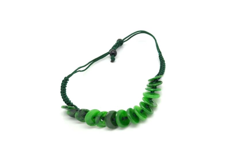 Small Jade Bracelet Green Bi Disc 4