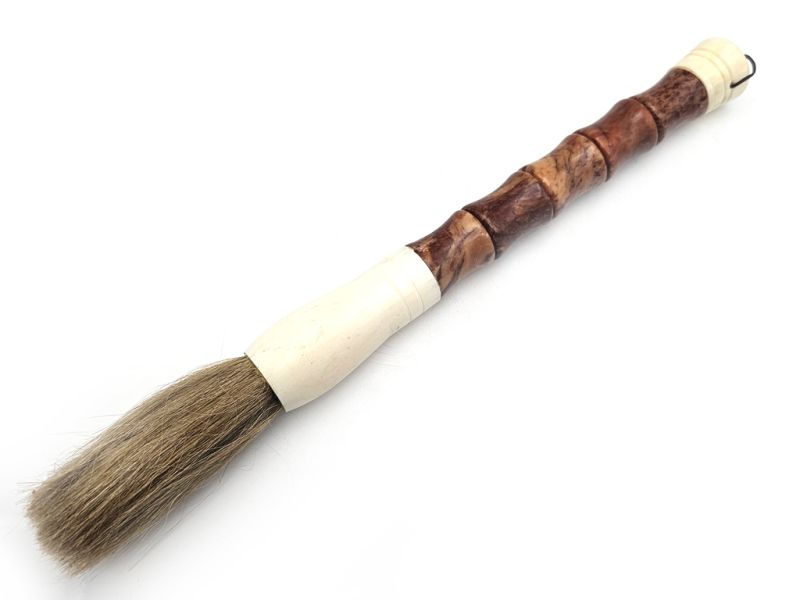 Stone Calligraphy Brush - Bamboo Shape - Artistic Decoration - Brown 1