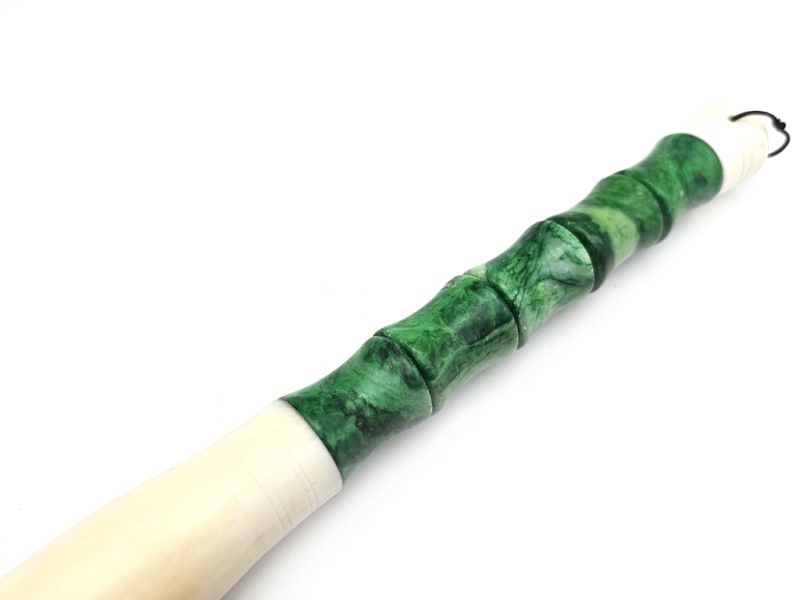 Stone Calligraphy Brush - Bamboo Shape - Artistic Decoration - Green 3