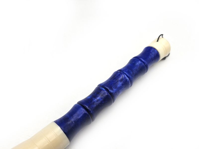 Stone Calligraphy Brush - Bamboo Shape - Artistic Decoration - Navy blue 3