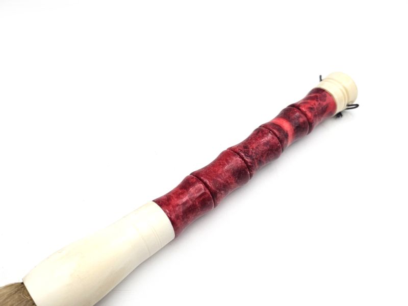 Stone Calligraphy Brush - Bamboo Shape - Artistic Decoration - Red 3