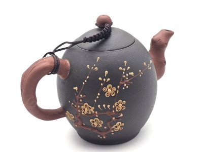 Théière chinoise en terre de Yixing - Argile Brune Zi Ni - art du thé - 420ml