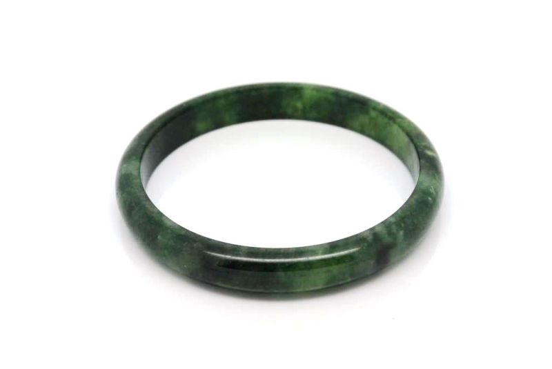 Thin green Jade Bangle 1