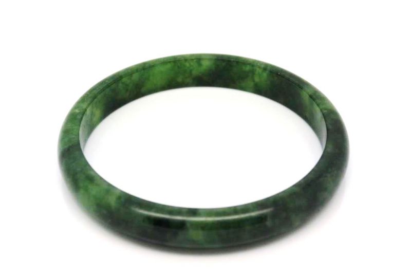Thin green Jade Bangle 4